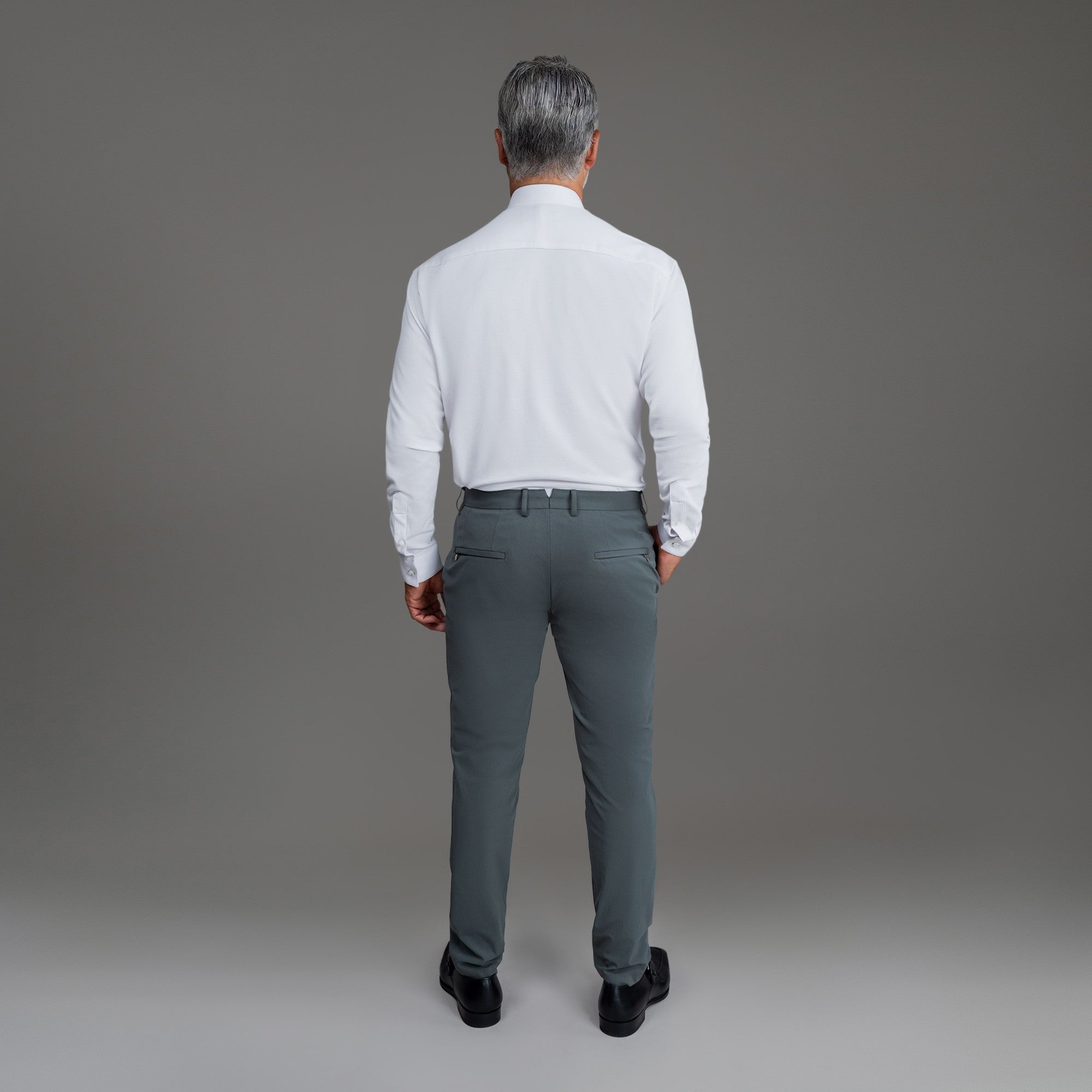 Bespoke Custom Monk Shirt model Guillermo in White