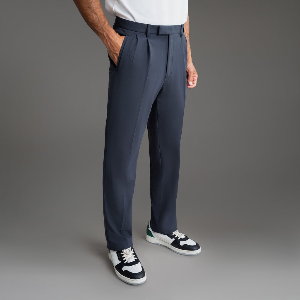 bespoke custom trousers pant chino performance technical model Tyler in Charcoal