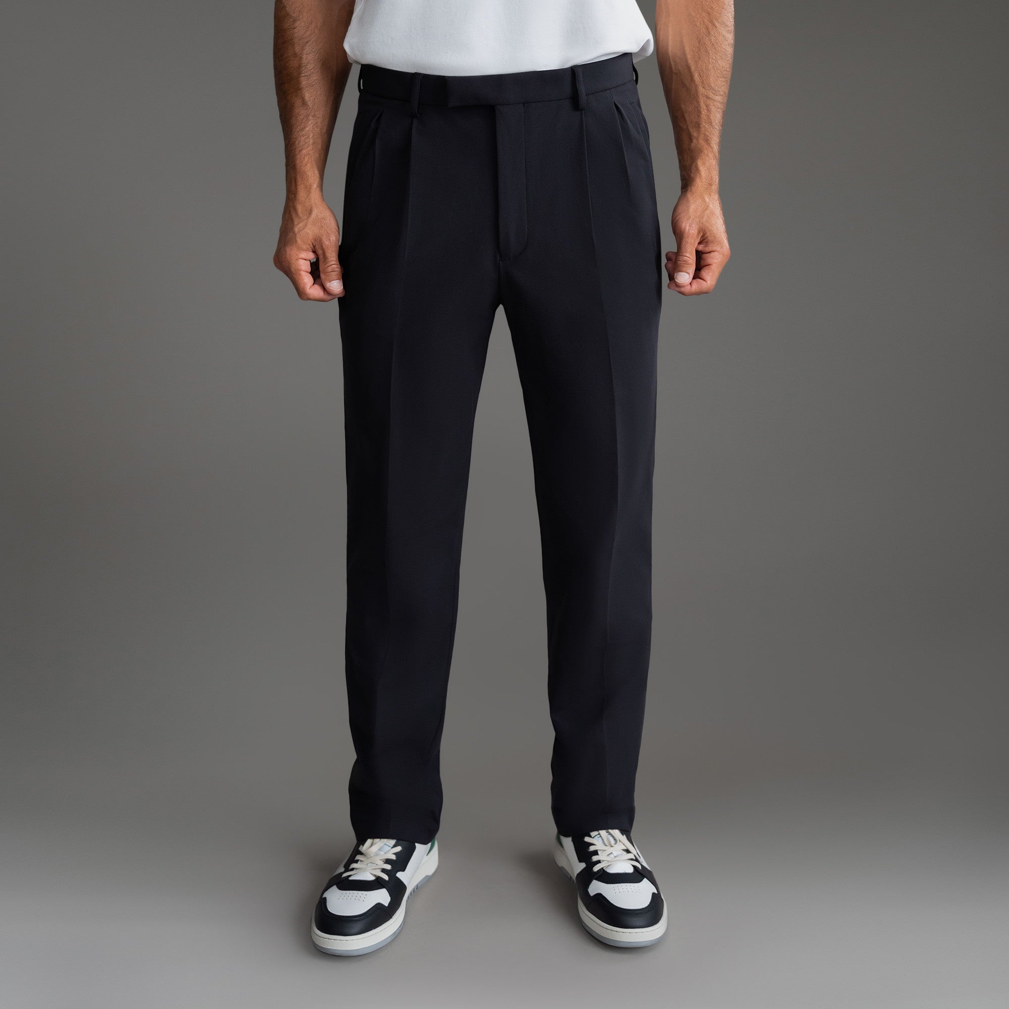 bespoke custom trousers pant chino performance technical model Tyler in Black