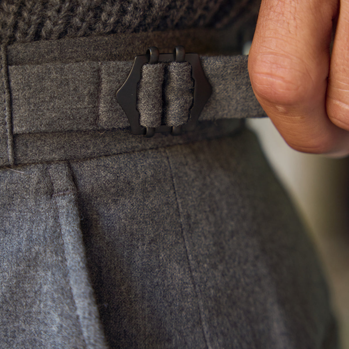 Ford Wool Straight Trouser model Tyler in Granite
