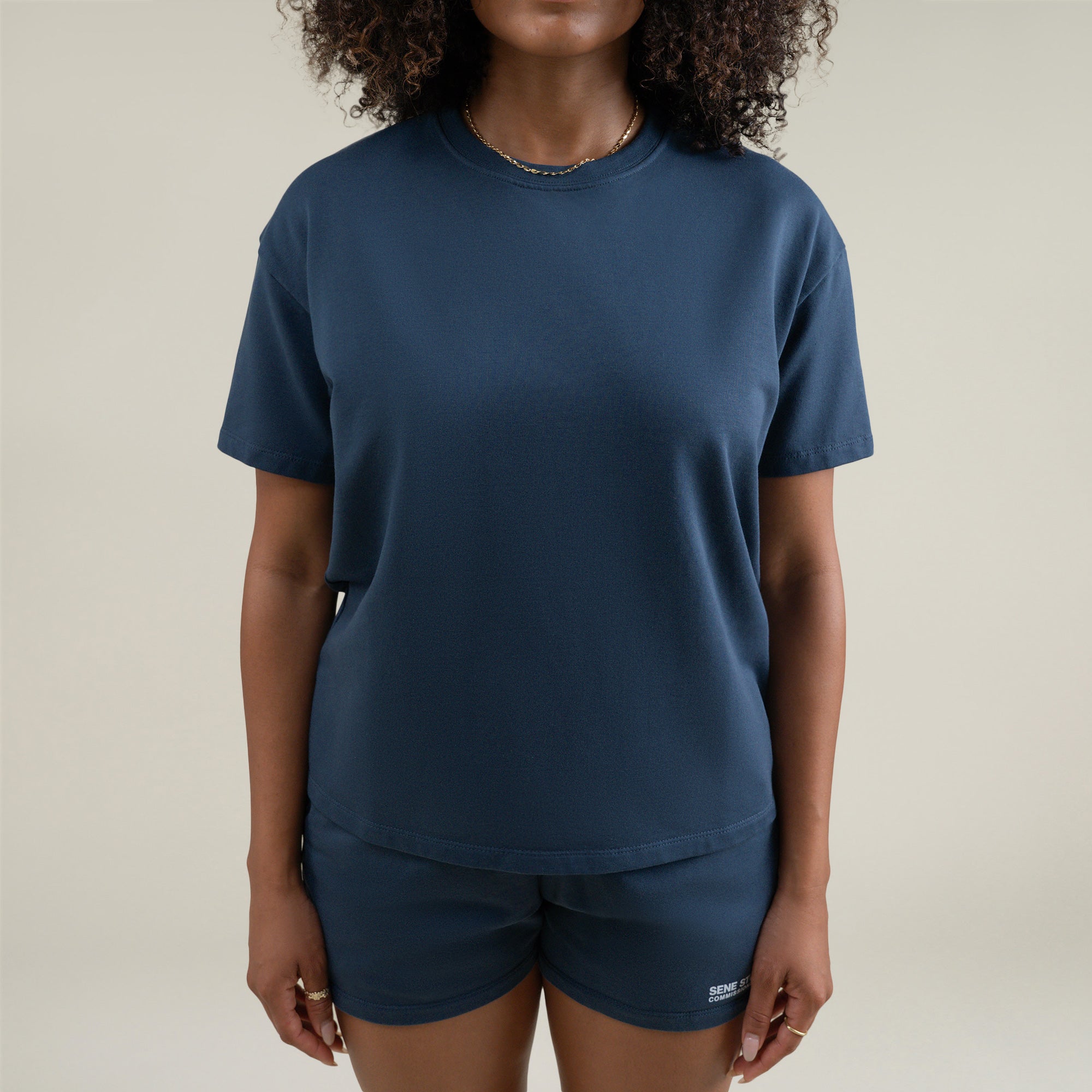  custom t-shirt tee model Melissa in Deep Sea