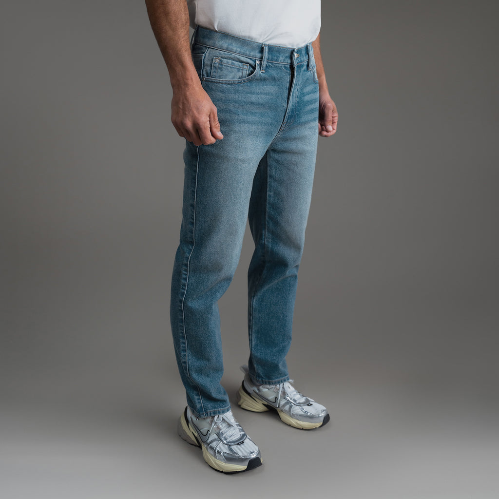 Tags:(Tailored Fit) sizeless bespoke custom jeans model Tyler in Indigo Dune