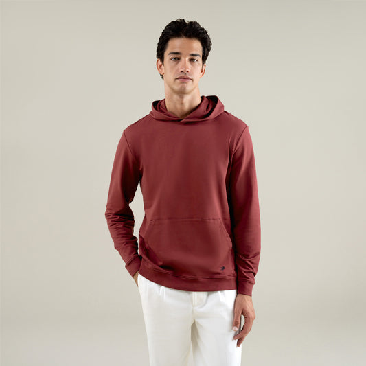 Custom hoodie model Jessey in Maroon