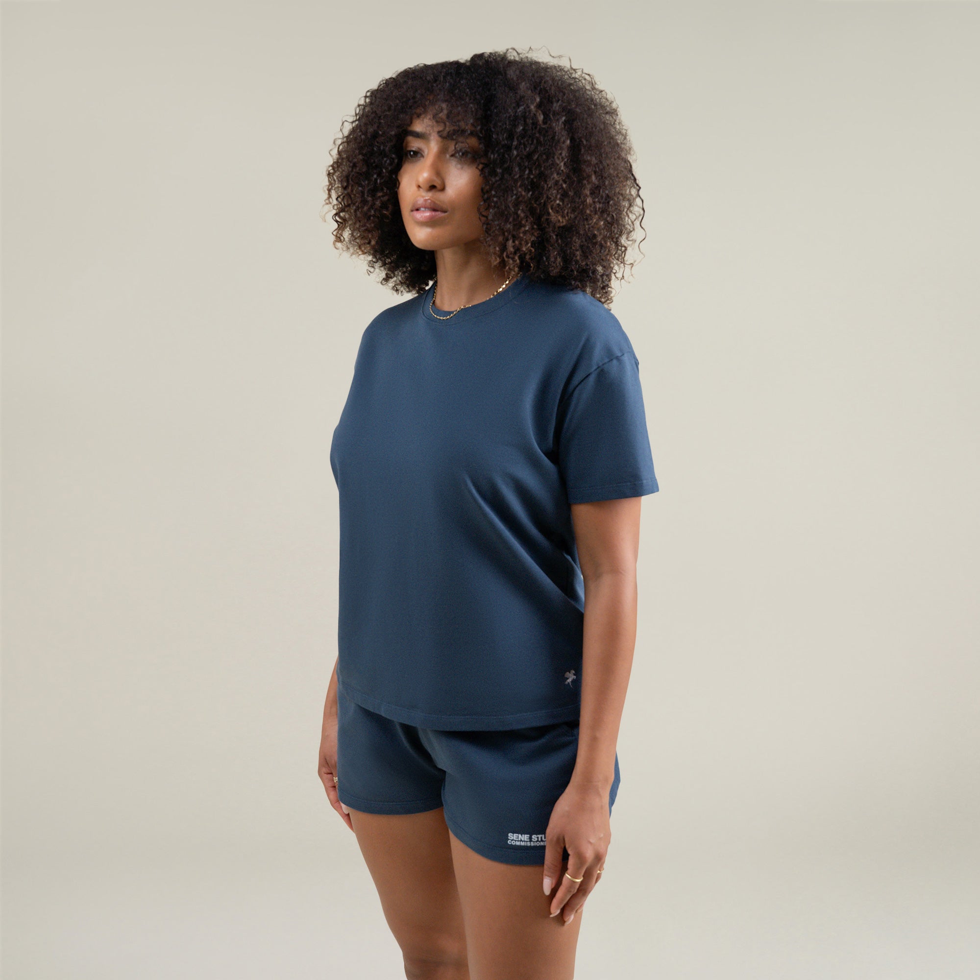  custom t-shirt tee model Melissa in Deep Sea