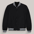 men's custom bomber jacket model Tyler in Varsity Black