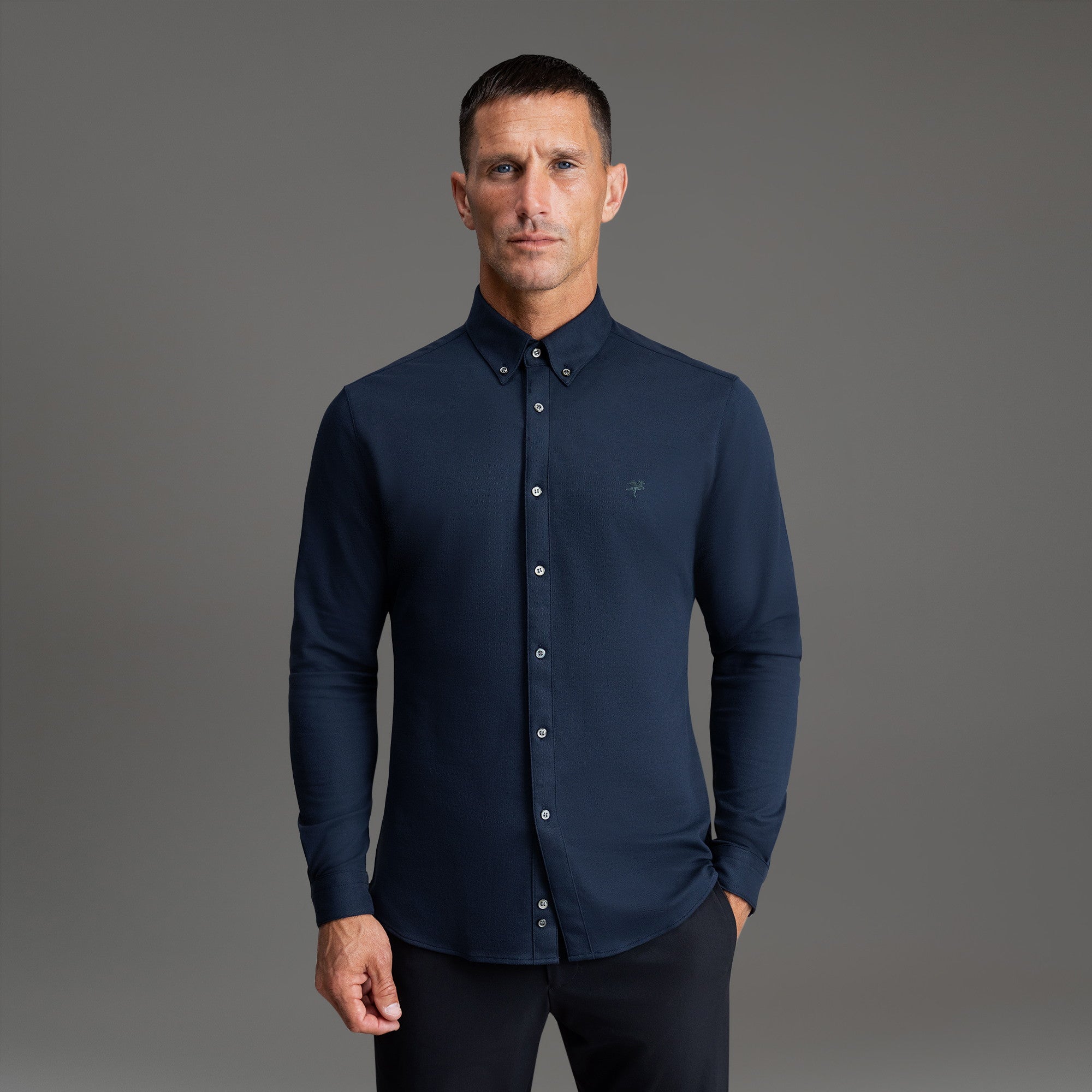 mercer dress shirts Stretch Oxford Mercer Shirt Black Emblem
