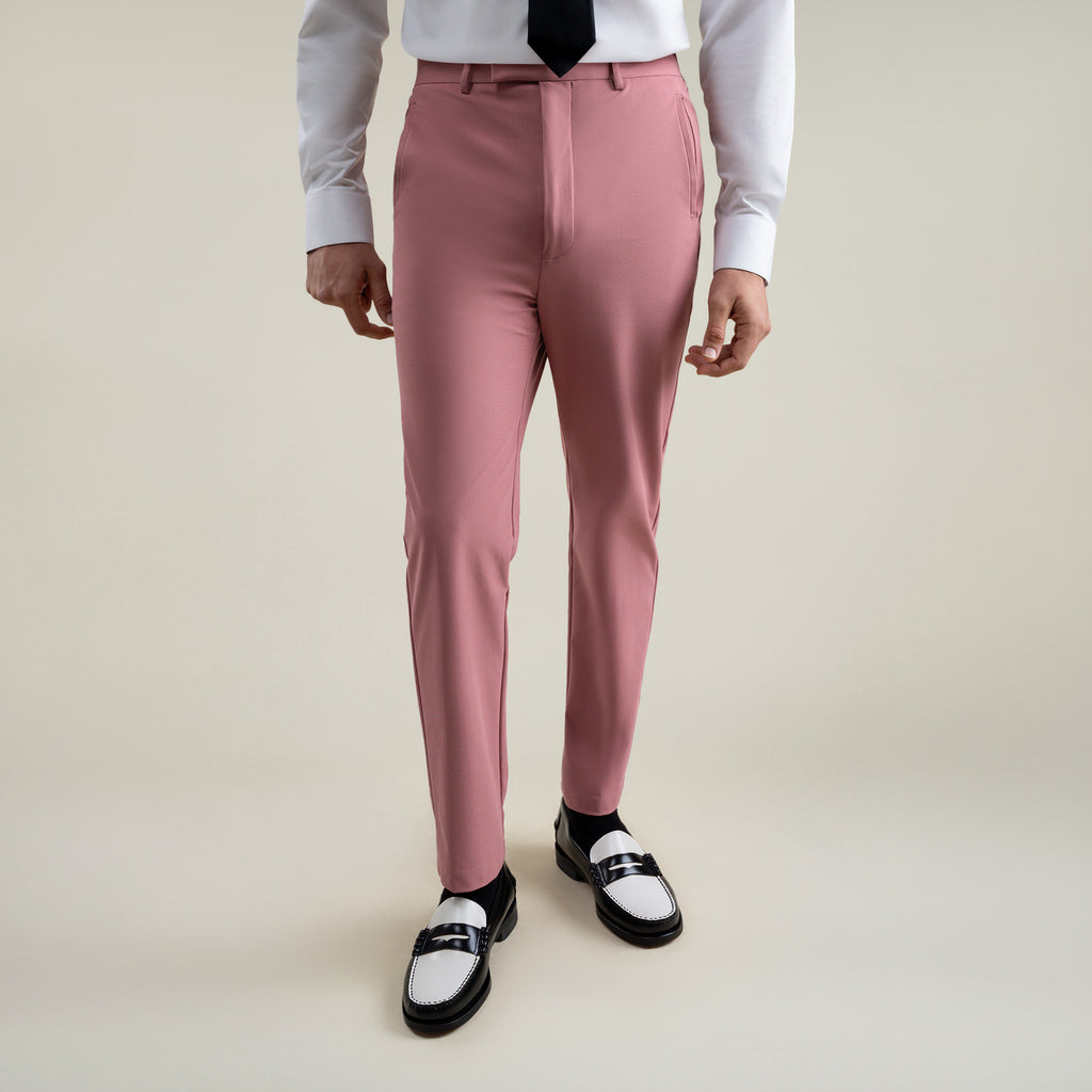 Tags:(6'1"|165) bespoke custom trousers pant chino performance technical model Jessey in Desert Rose