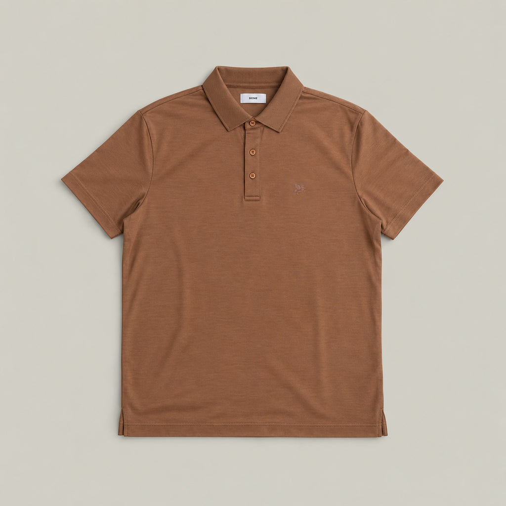 Merino Wool Polo model Matteo in Mesa