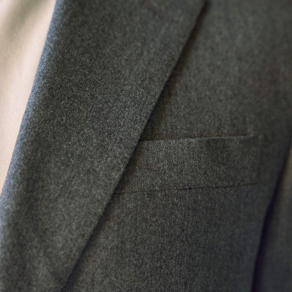 Arden Blazer model Tyler in Granite