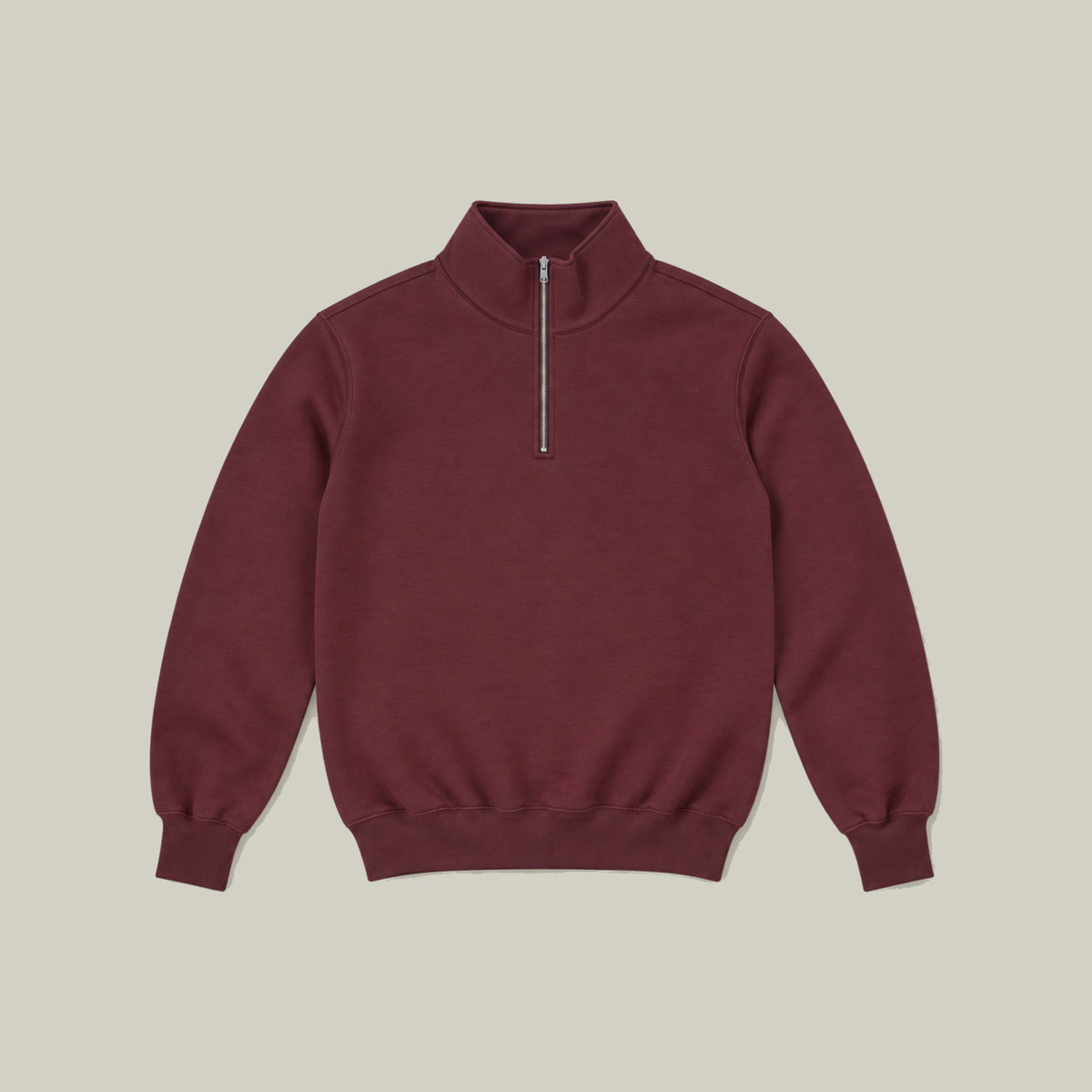 Evening Quarter-Zip model Guillermo in Burgundy