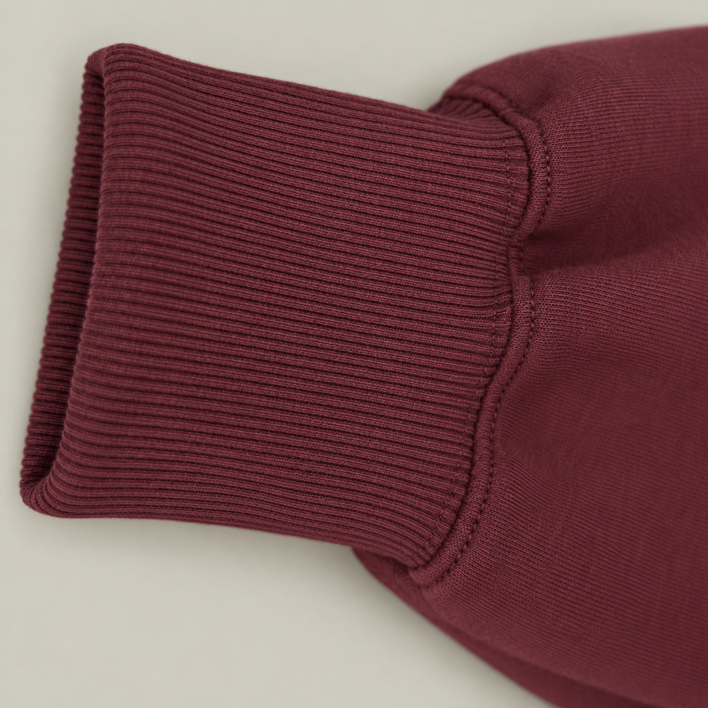 Evening Quarter-Zip model Guillermo in Burgundy