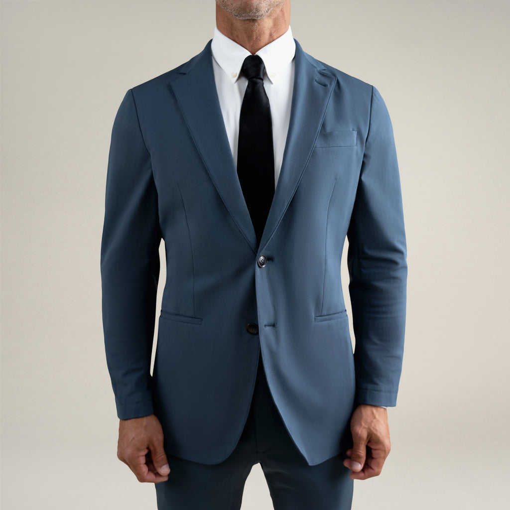 Tags:(6'0"|180 lbs) Bespoke custom athleisure technical men's suit los angeles model Tyler in Marina