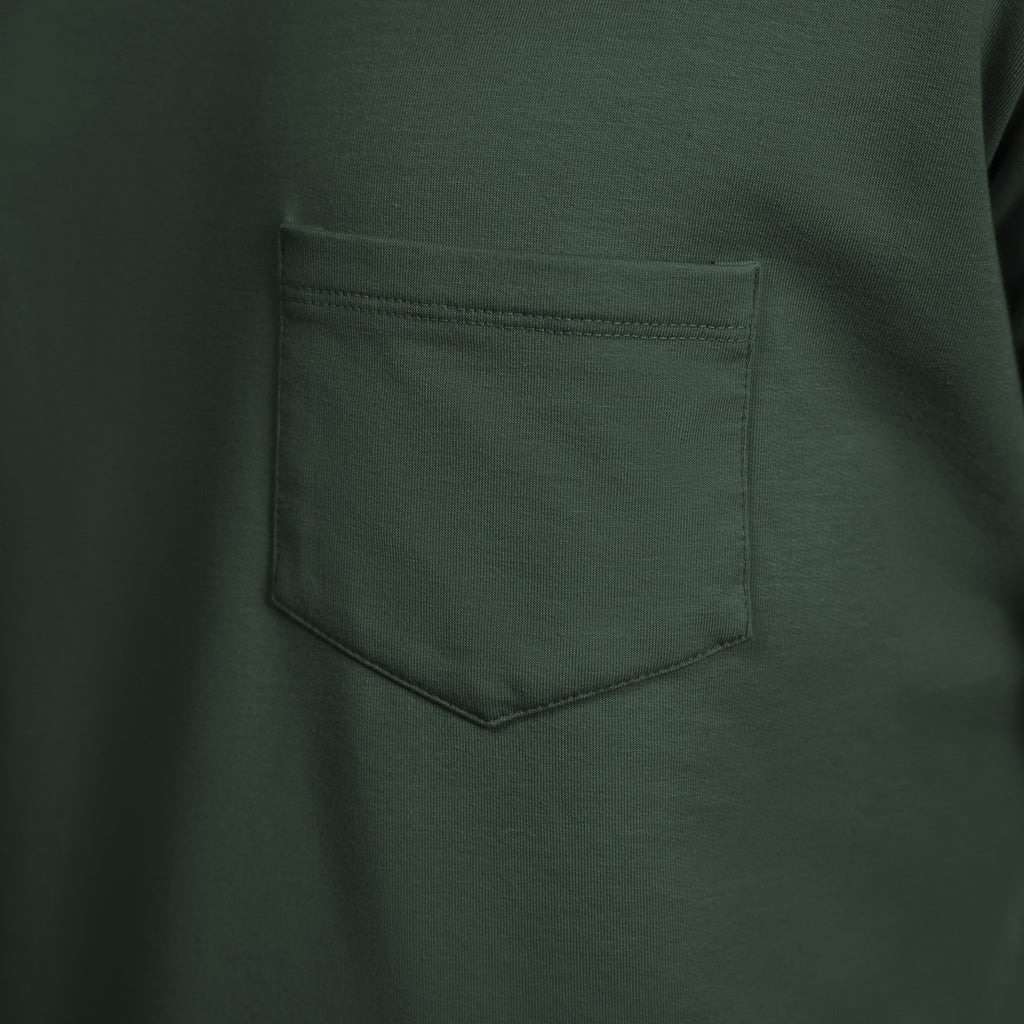 Tags:(6'0" - 180 lbs|Medium) custom t-shirt tee model Tyler in Moss