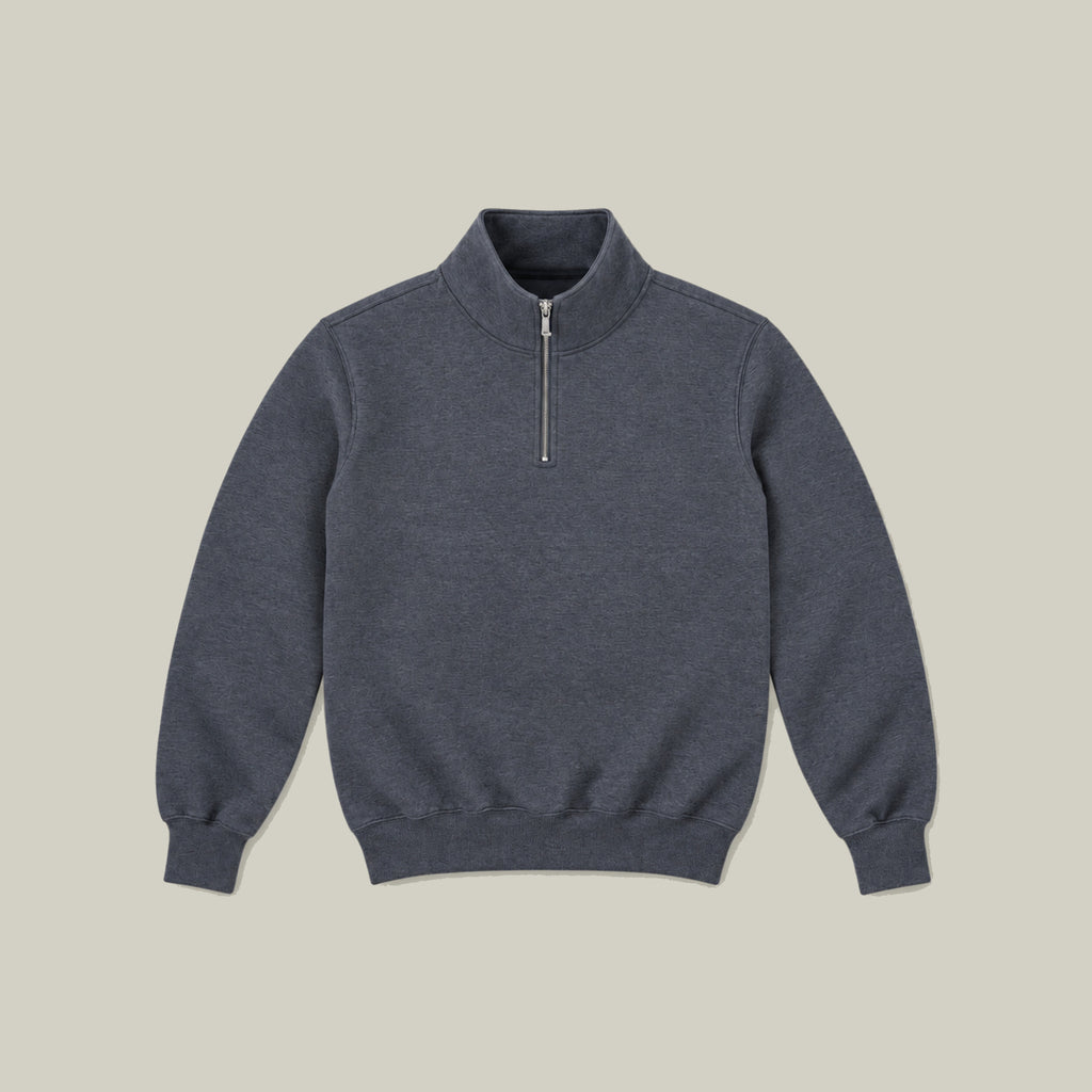Evening Quarter-Zip model Guillermo in Graphite