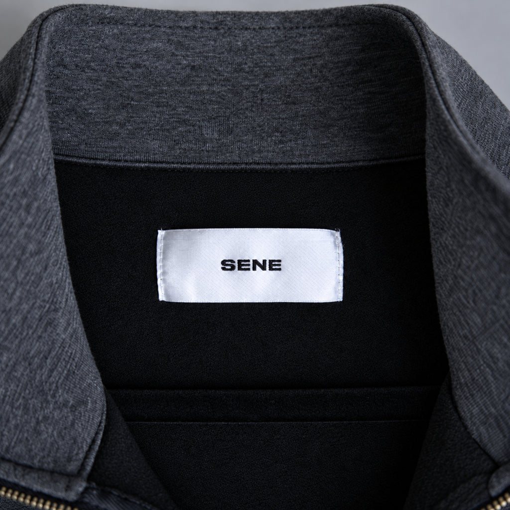 Evening Quarter-Zip model Guillermo in Graphite
