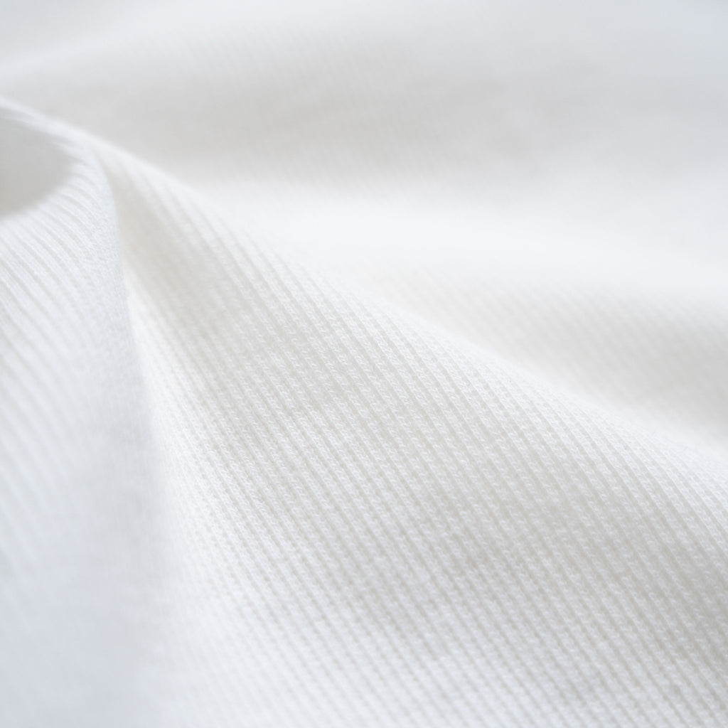 Cotton Ribbed Tank model Tyler in White