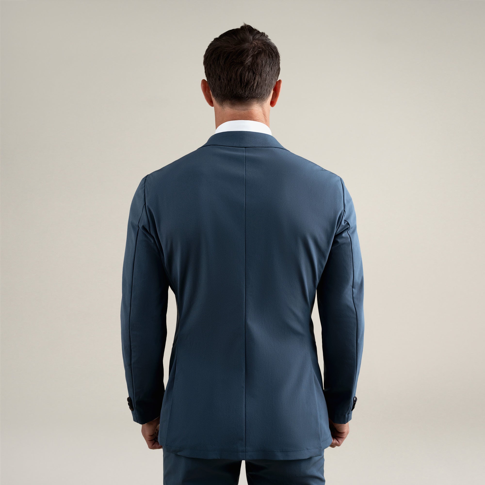 Tags:(6'0"|180 lbs) Bespoke custom athleisure technical men's suit los angeles model Tyler in Marina
