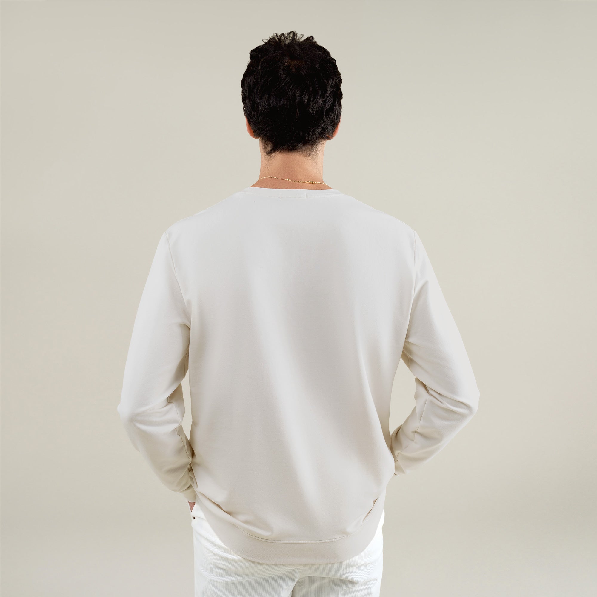 Tags:(6'1" - 165 lbs|Large) Custom t-shirt tee model Jessey in Bone