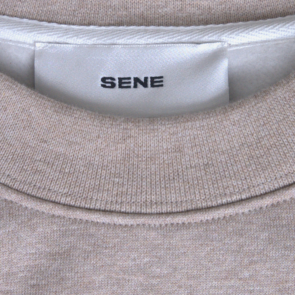 Evening Crewneck Sweater model Guillermo in Heather Stone