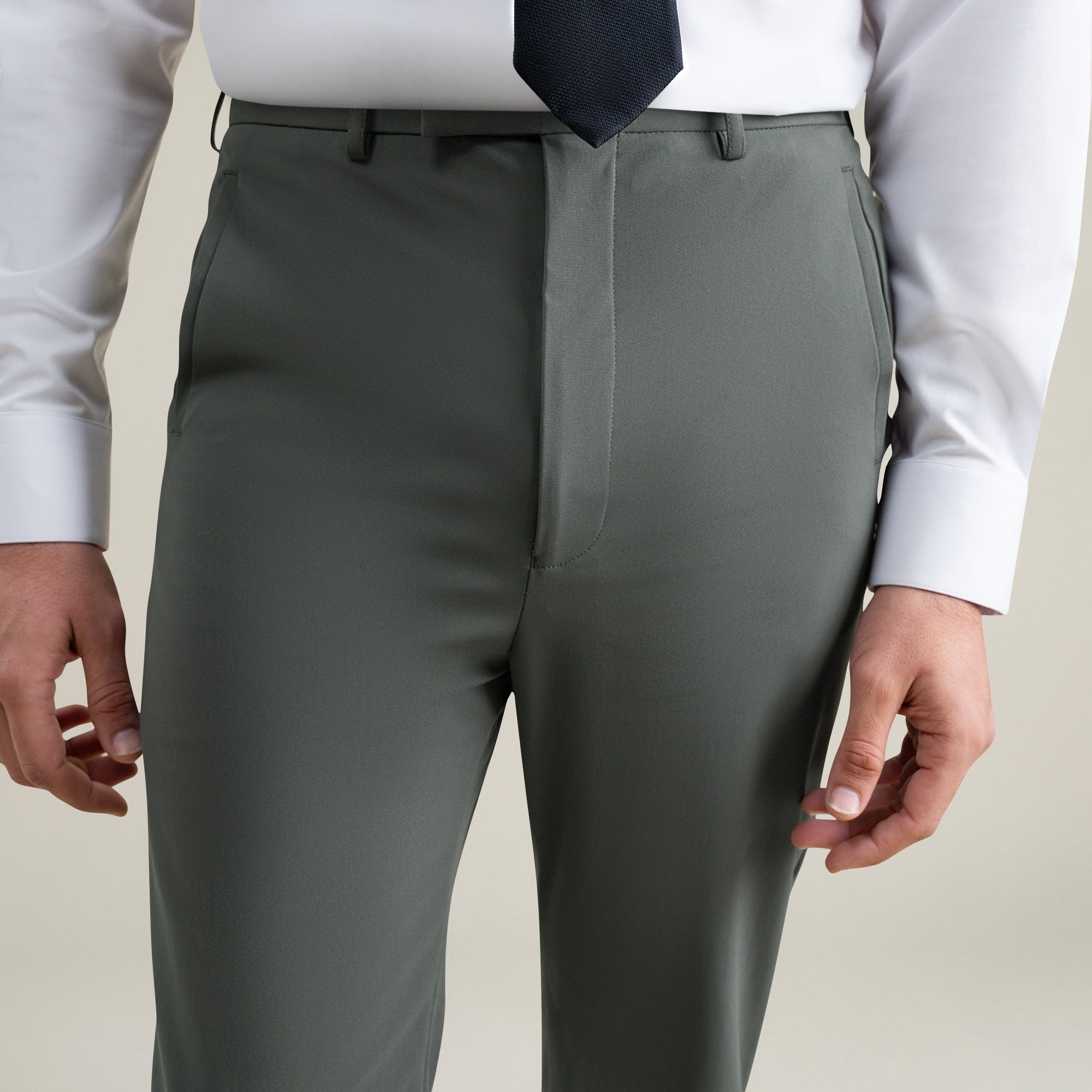 Tags:(6'1"|165) Bespoke custom athleisure technical athletic stretch suit los angeles model Jessey in Pebble