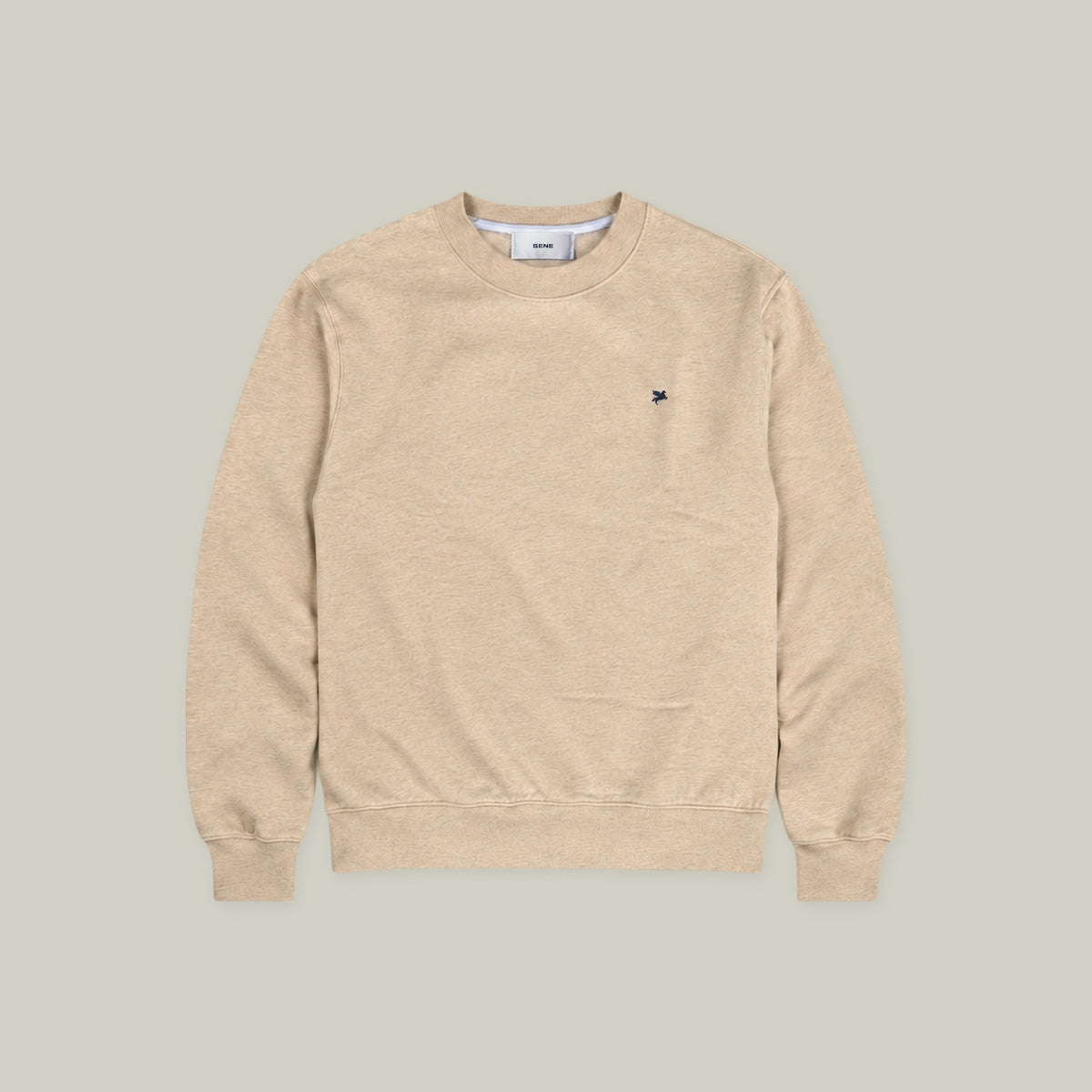 Evening Crewneck Sweater model Guillermo in Clay