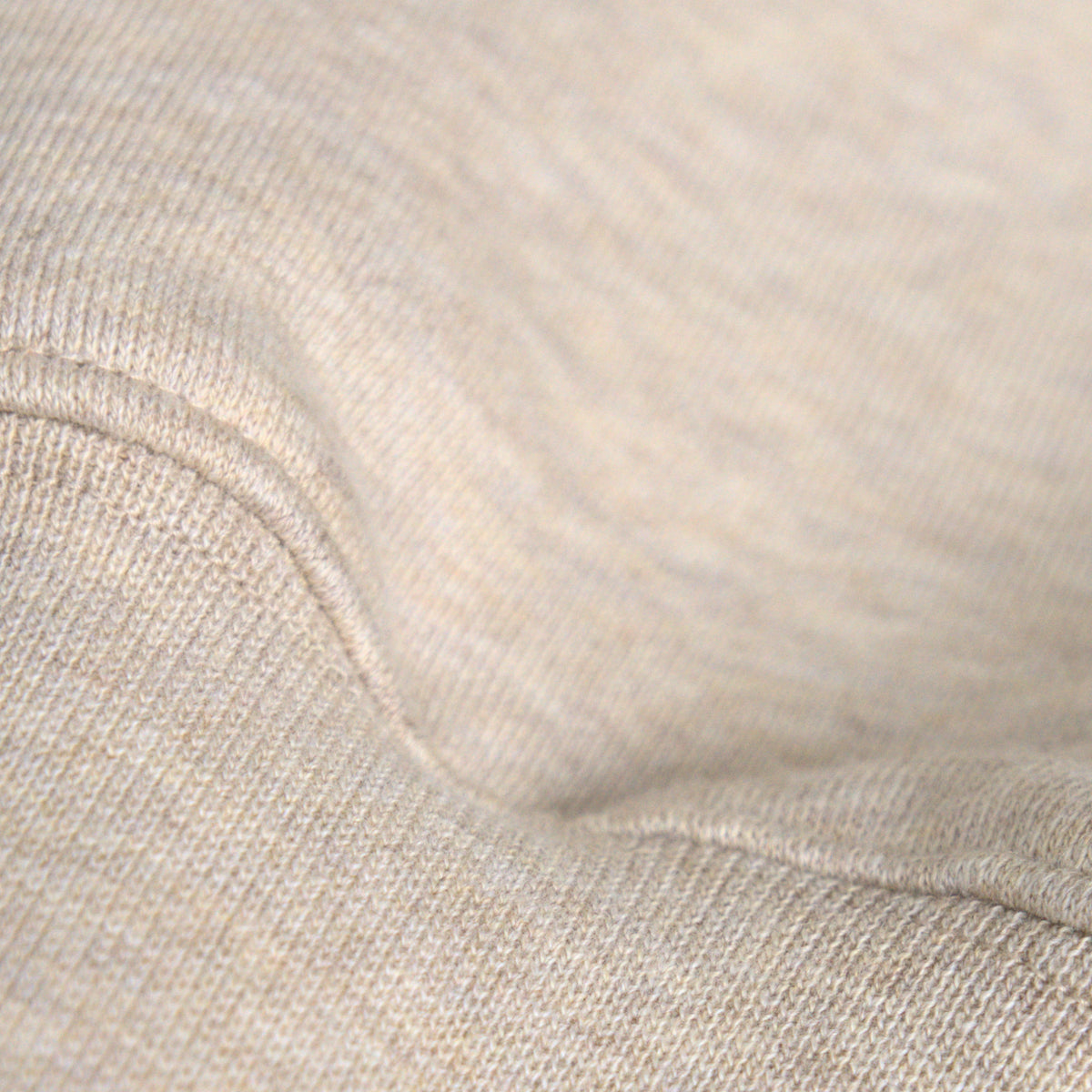 Evening Crewneck Sweater model Guillermo in Heather Sand