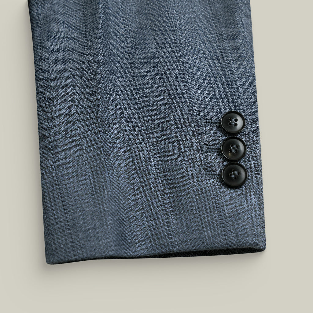 Solano Wool Linen Silk Blazer model tyler in zuma