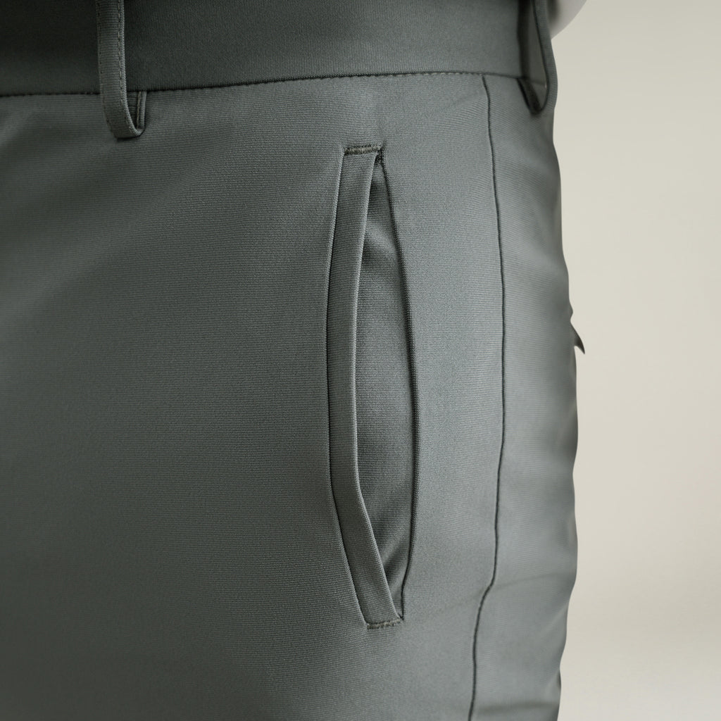 Tags:(6'1"|165) Bespoke custom athleisure technical athletic stretch suit los angeles model Jessey in Pebble