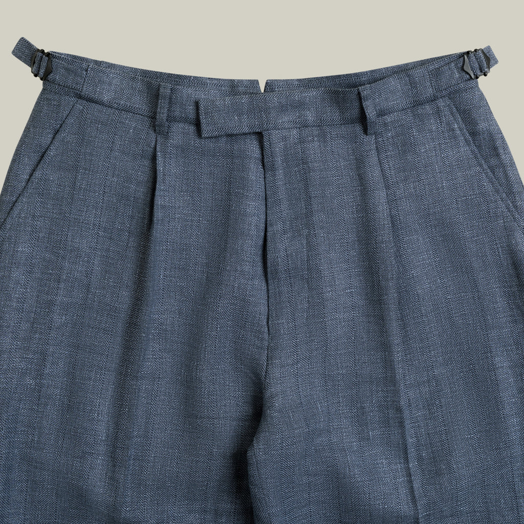 Ford Wool Linen Silk Trousers model tyler in zuma