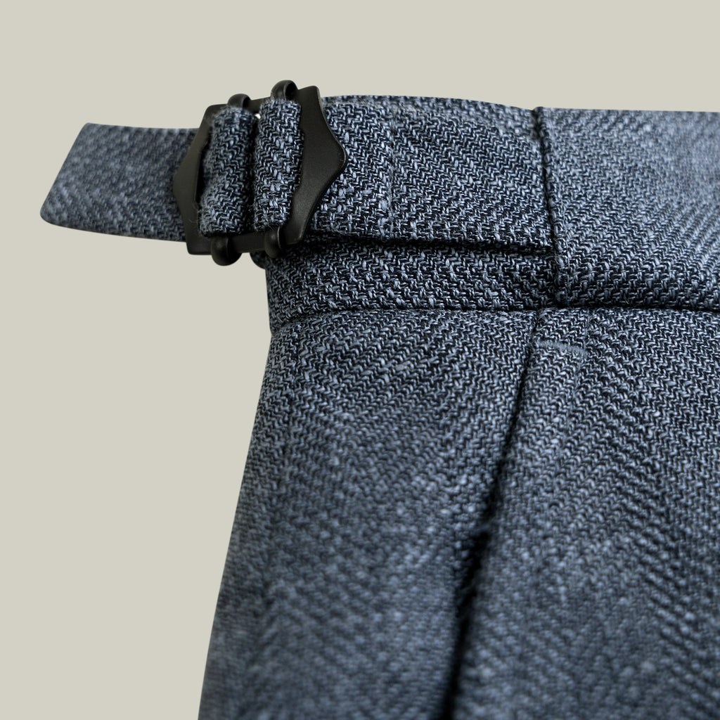 Ford Wool Linen Silk Trousers model tyler in zuma