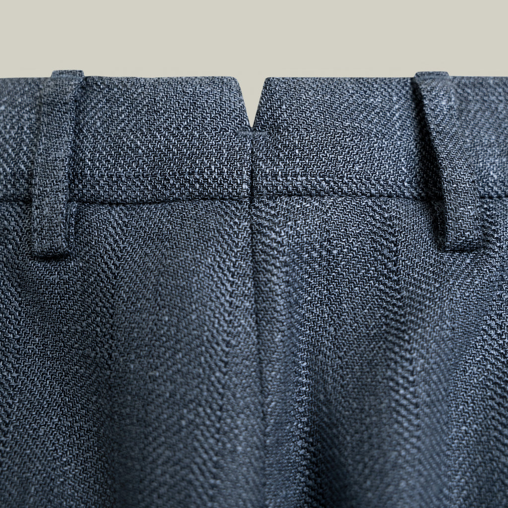 Ford Wool Linen Silk Trousers model tyler in zuma