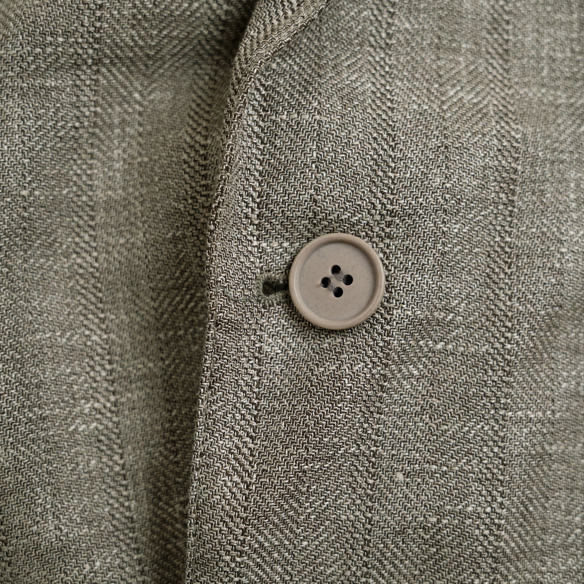 Solano Wool Linen Silk Blazer model tyler in Sage Brush