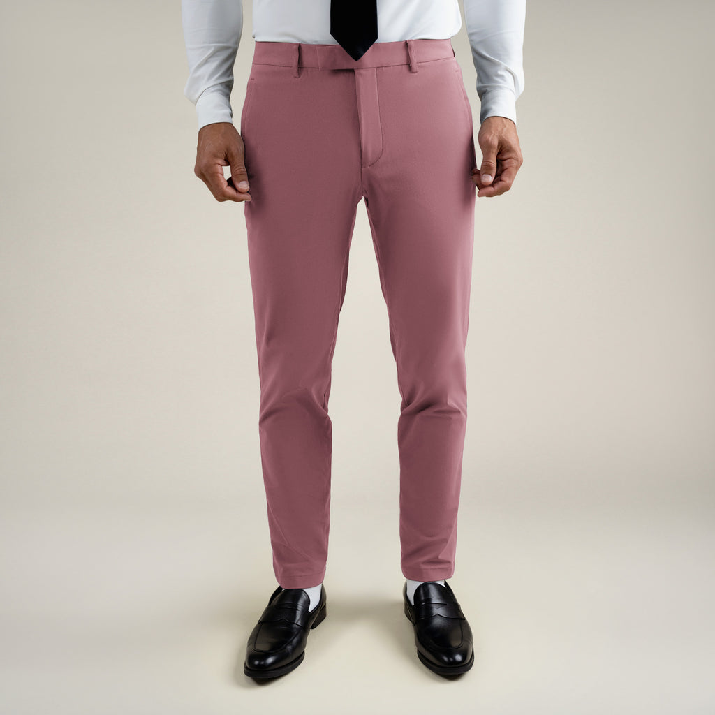 Tags:(6'0"|180 lbs) Bespoke custom athleisure technical men's suit los angeles model Tyler in Desert Rose