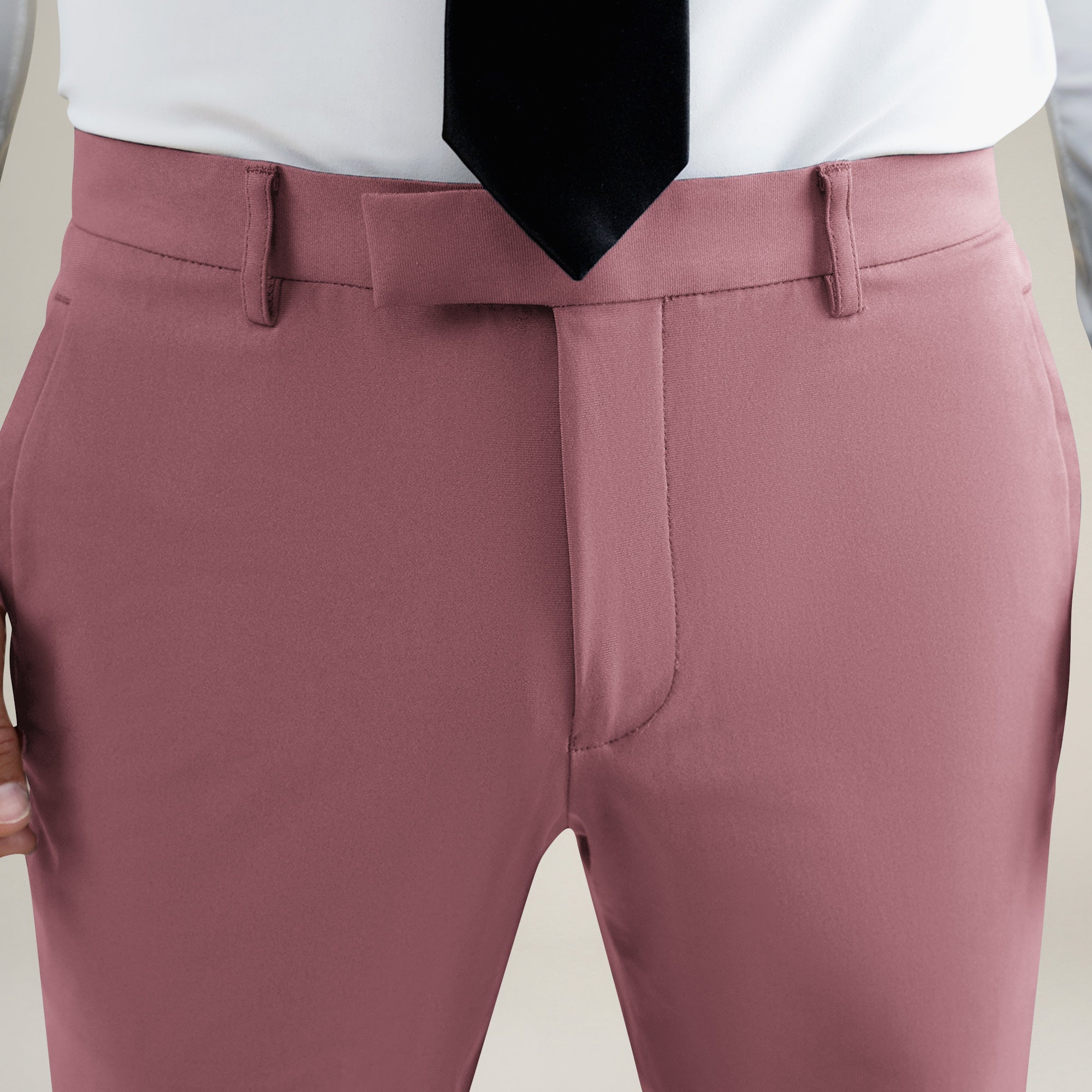 Tags:(6'0"|180 lbs) Bespoke custom athleisure technical men's suit los angeles model Tyler in Desert Rose