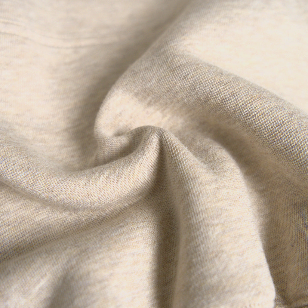 Heavyweight Terry Standard Hoodie model Guillermo in Heather Sand