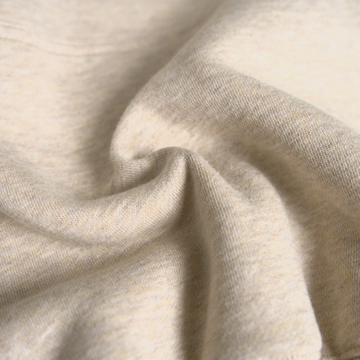 Heavyweight Terry Standard Hoodie model Guillermo in Heather Sand