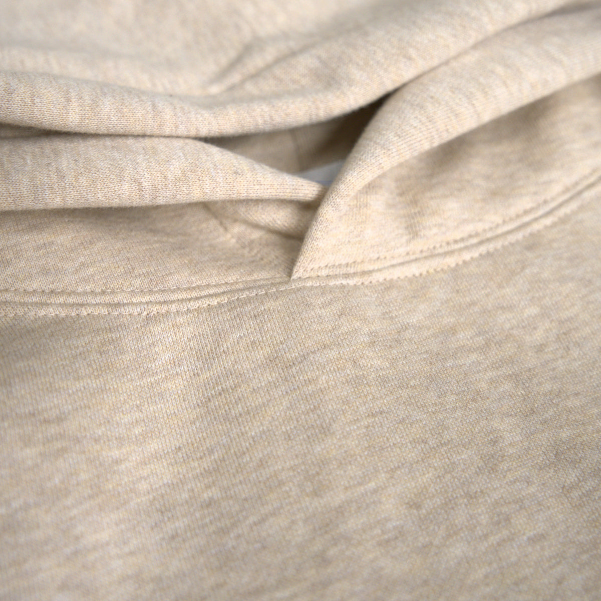 Heavyweight Terry Standard Hoodie model Guillermo in Heather Sand