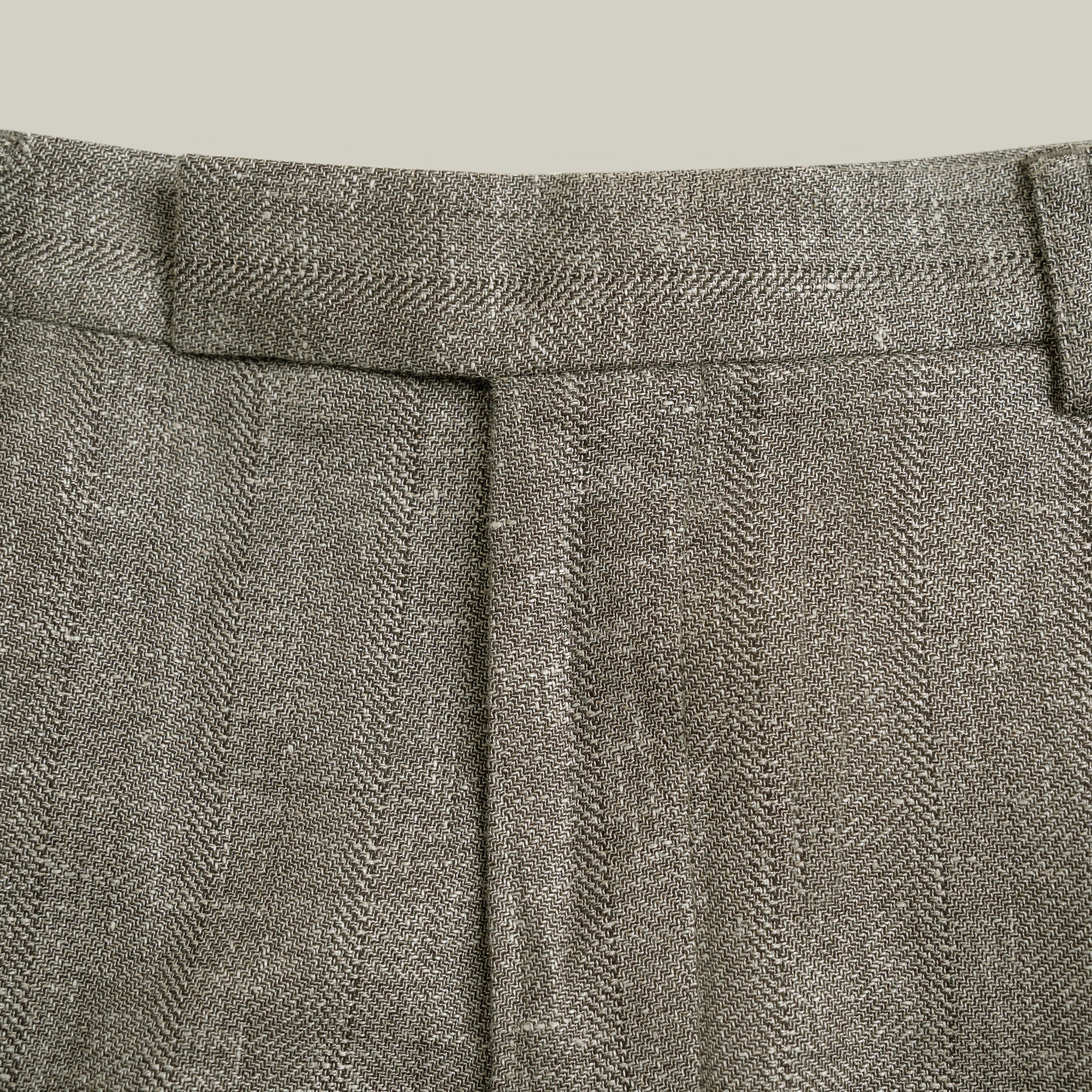 Ford Wool Linen Silk Trousers model tyler in Sage Brush