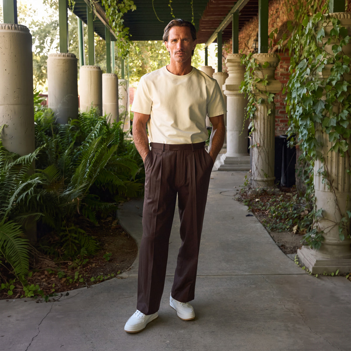 Ford Wool Straight Trouser model Tyler in Hearth