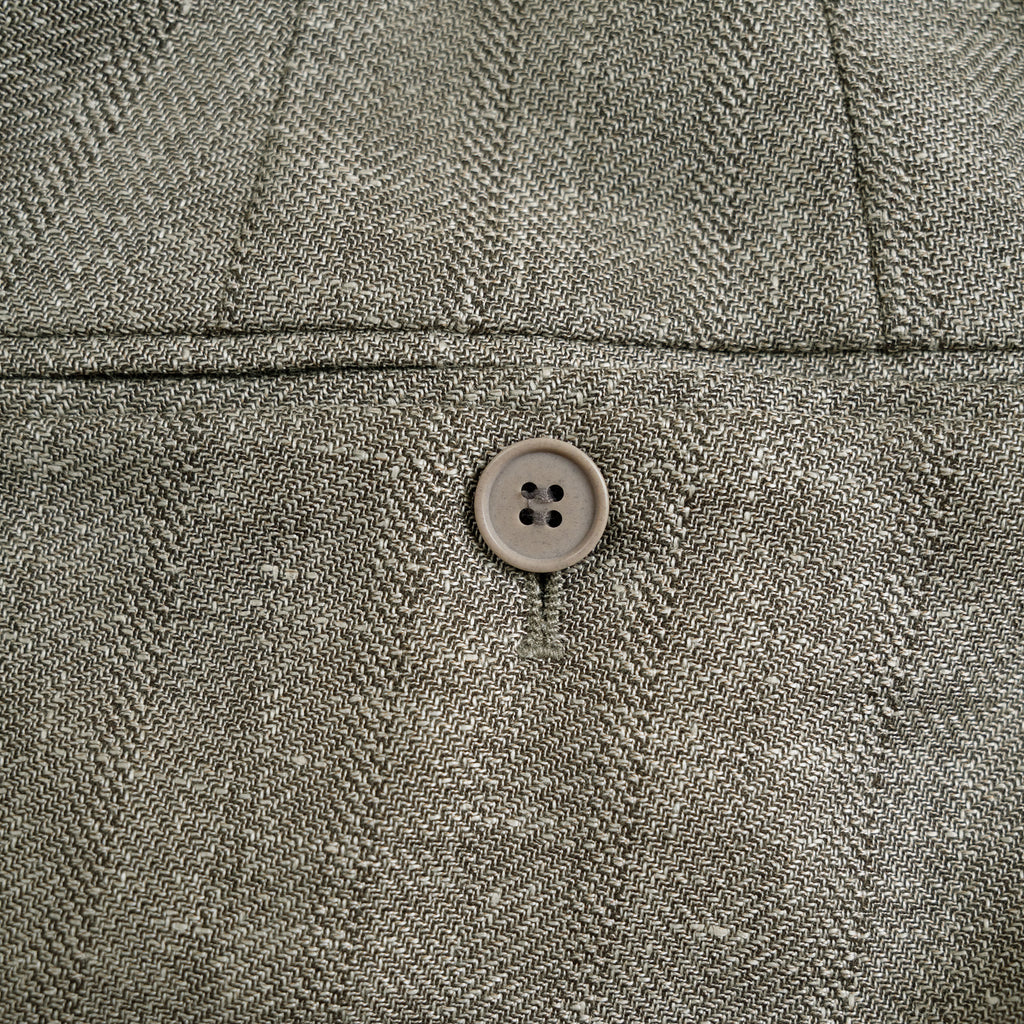 Ford Wool Linen Silk Trousers model tyler in Sage Brush
