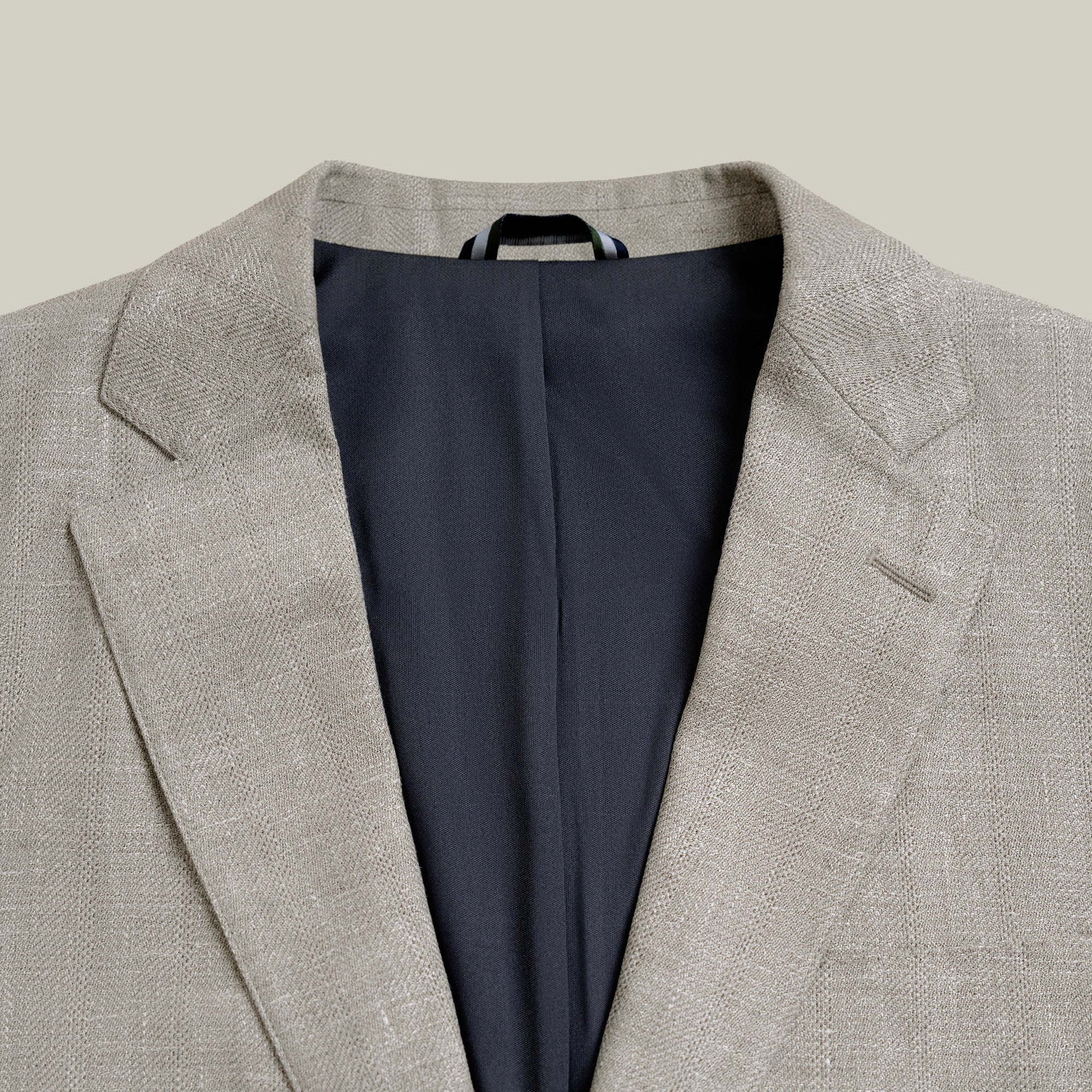 Solano Wool Linen Silk Blazer model tyler in Shoreline