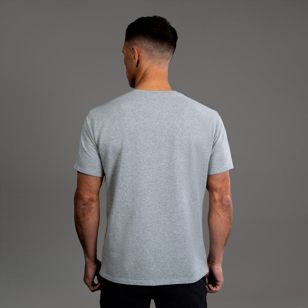 Tags:(6'0" - 180 lbs|Medium) custom t-shirt tee model Tyler in Heather Gray