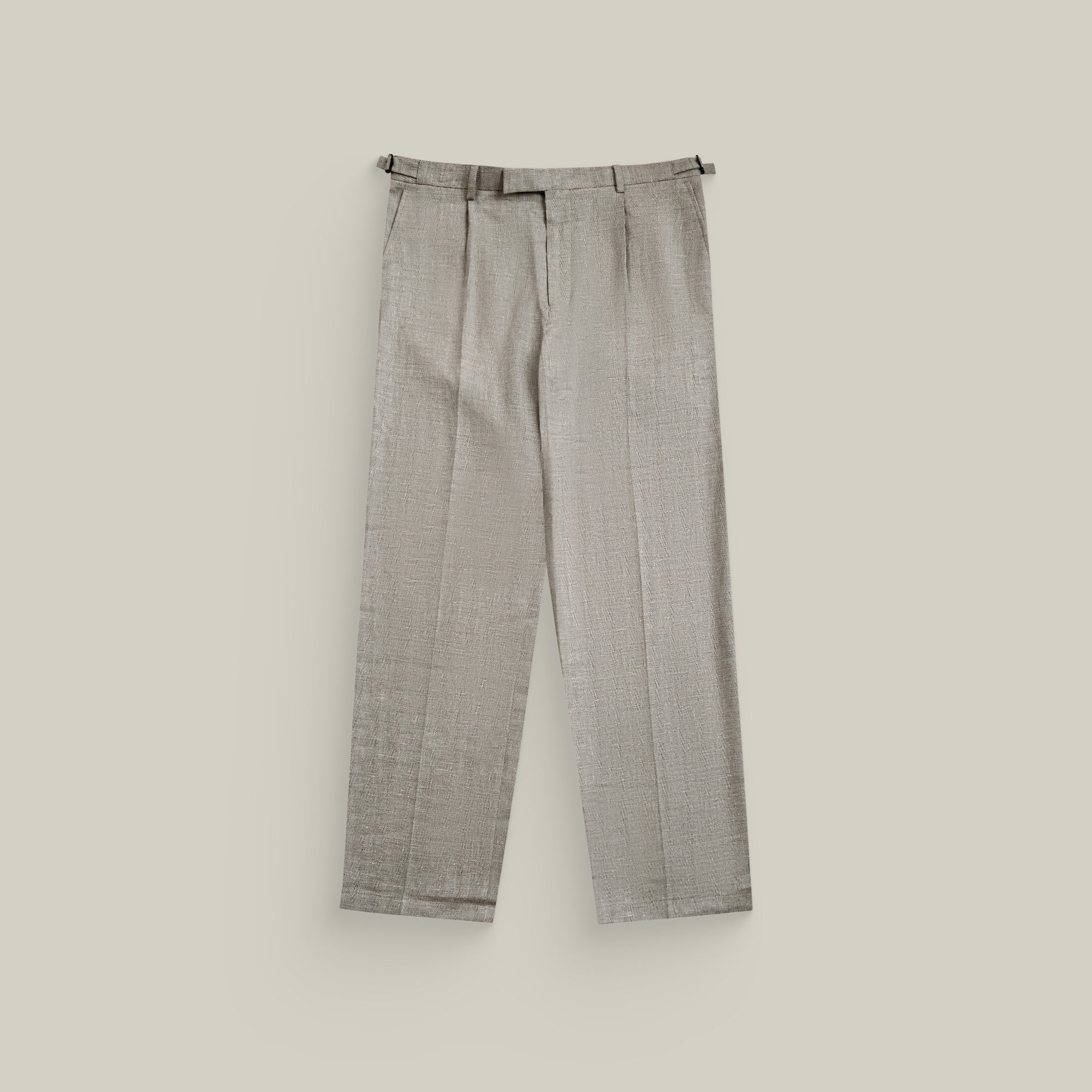 Ford Wool Linen Silk Trousers model tyler in Shoreline