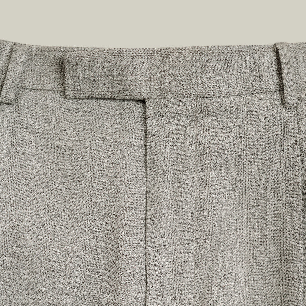 Ford Wool Linen Silk Trousers model tyler in Shoreline