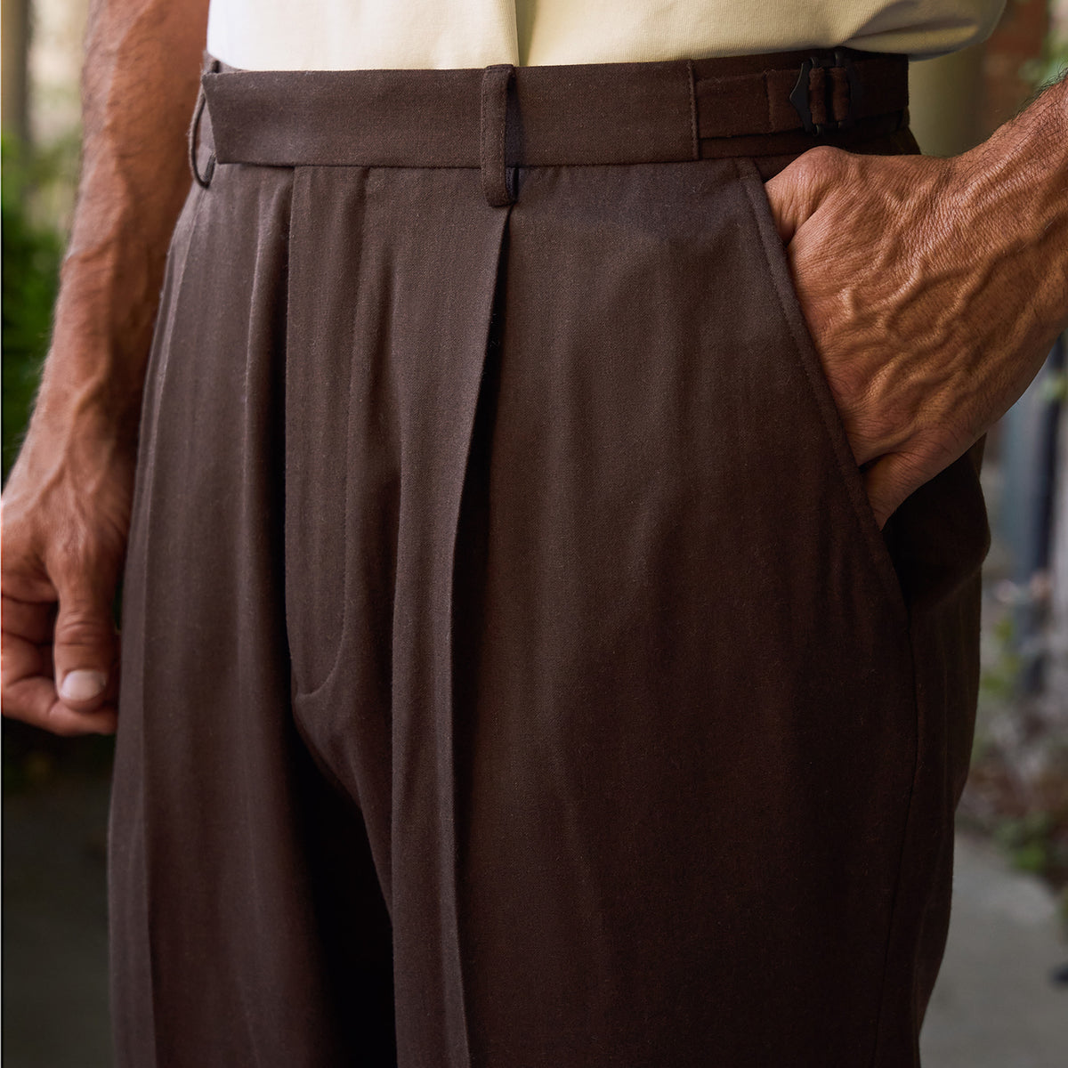 Ford Wool Straight Trouser model Tyler in Hearth