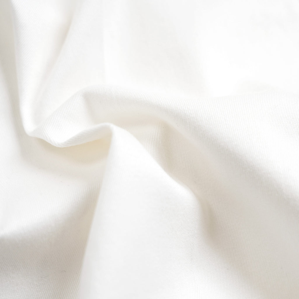 Stretch Cotton Drawstring Wide Leg Pant model Tyler in White