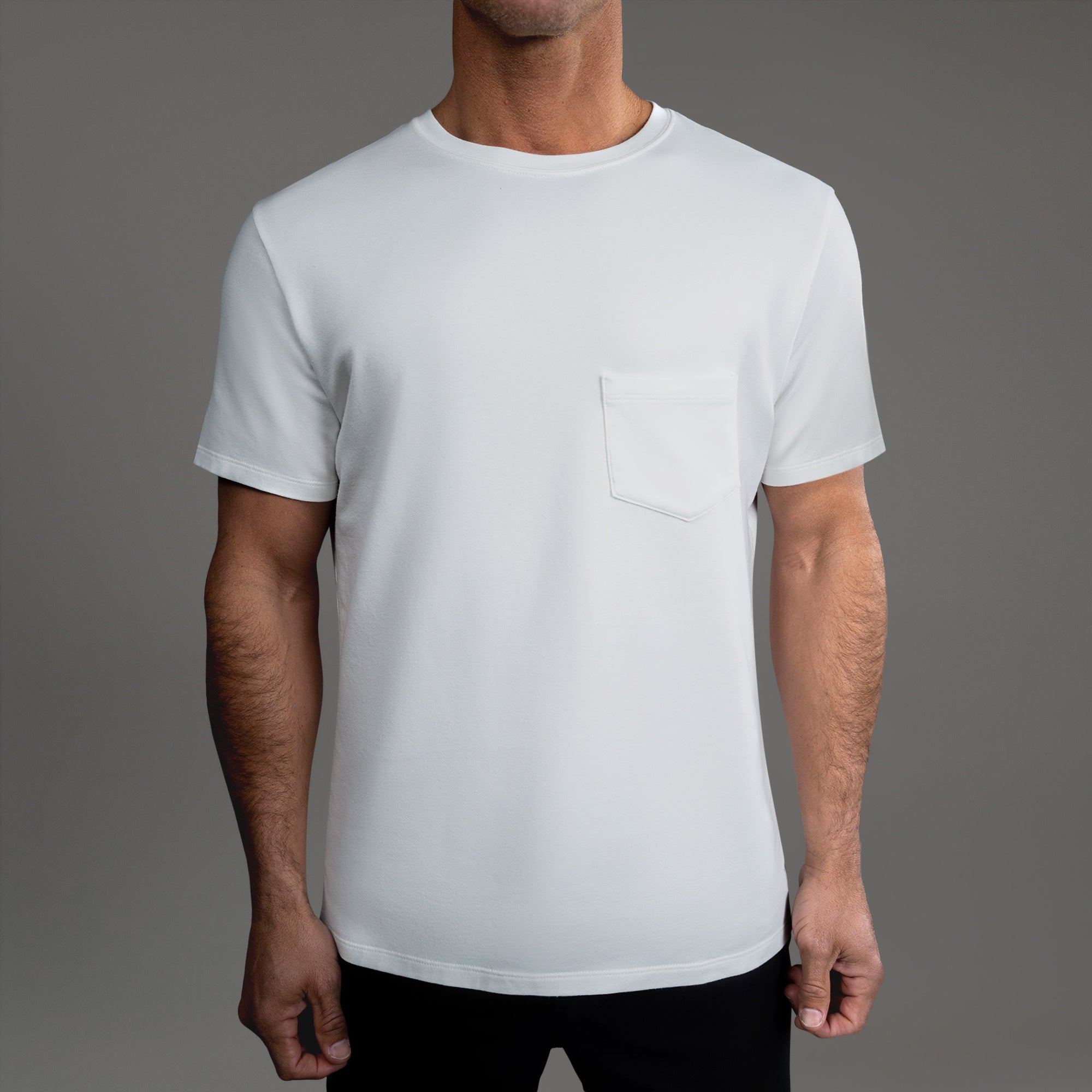 Tags:(6'0" - 180 lbs|Medium) custom t-shirt tee model Tyler in White