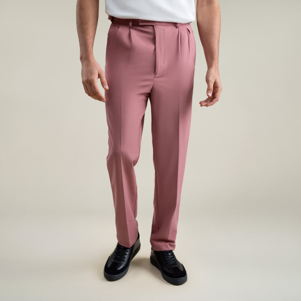 Tags:(6'1"|165) Custom Peak Lapel Tuxedo model Jessey in Desert Rose