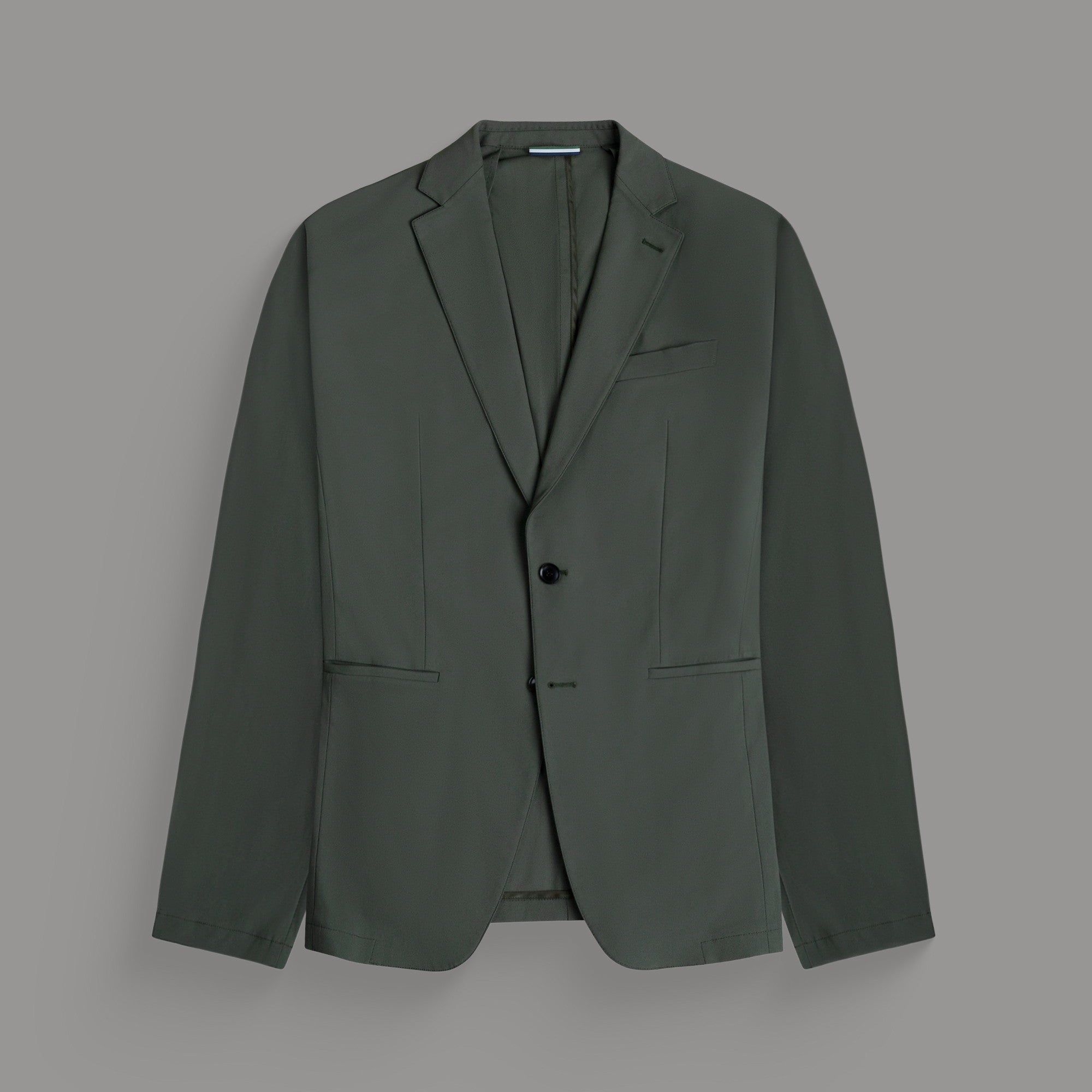 Bespoke custom athleisure technical men's suit los angeles model Tyler in Moss