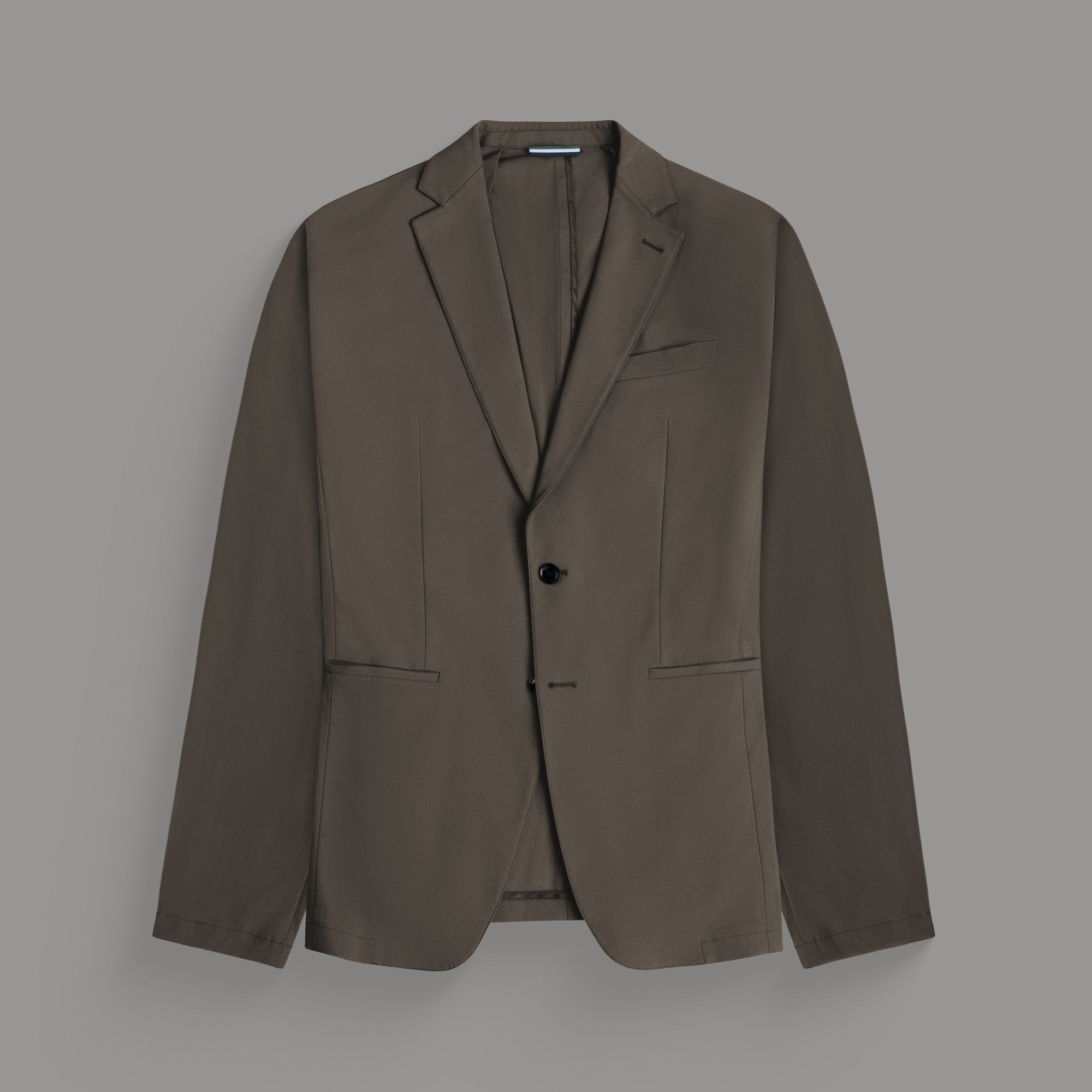 Tags:(6'0"|180 lbs) Bespoke custom athleisure technical men's suit los angeles model Tyler in Wood